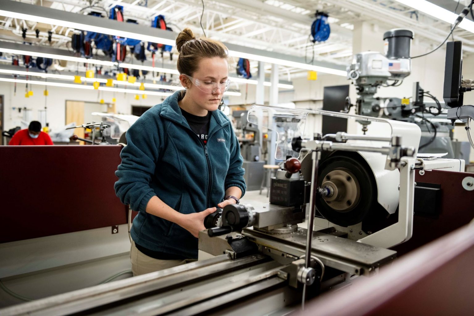 Women in working with machines