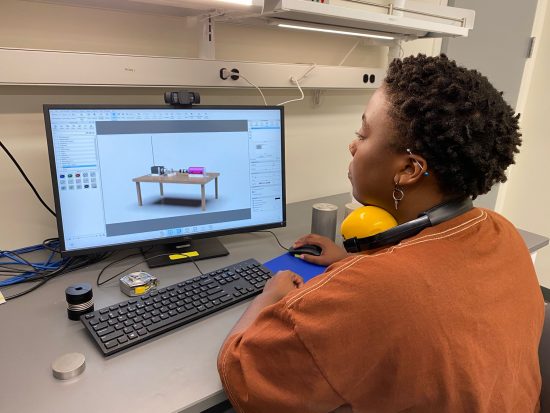 Women working with CAD software in computer