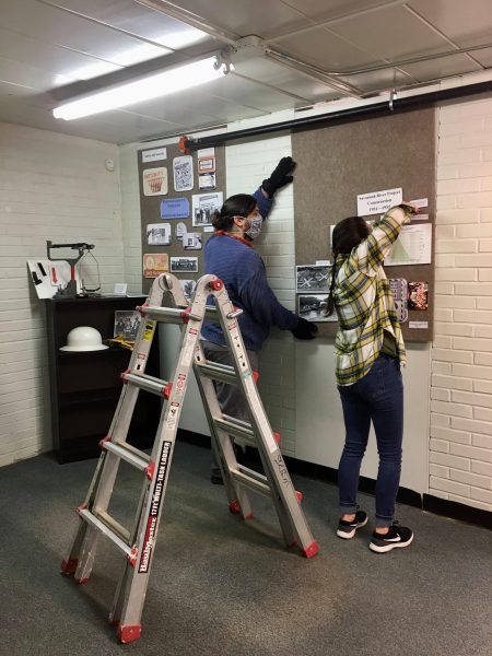 Jessica Forsee, right, helped curate an exhibit at the Savannah River Site Museum about the Savannah River Plant during the Cold War, shown above.