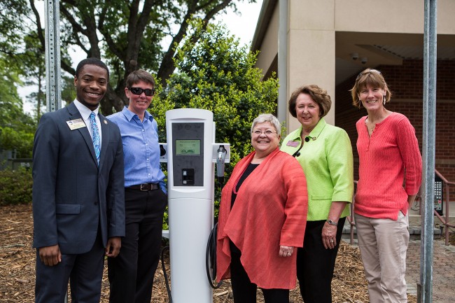 EV charging station unveiling