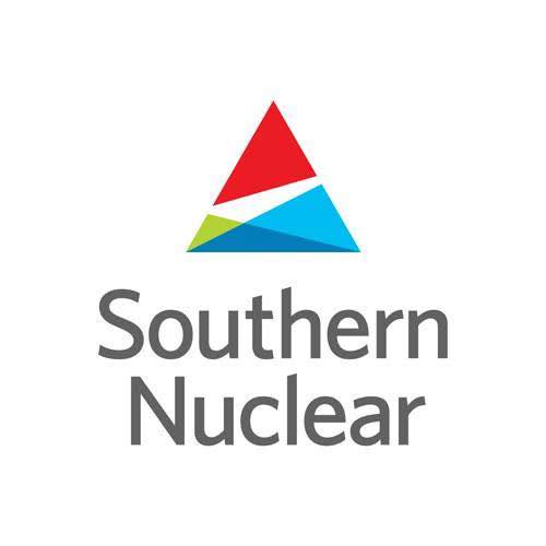 Southern Nuclear logo: red triangle above a multicolored triangular shape and gray 'Southern Nuclear' text.