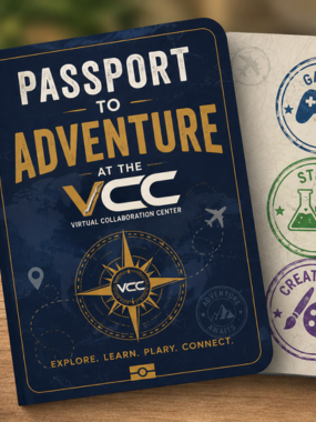 Image of a passport promoting the One Last Adventure Camp at the Georgia Southern Virtual Collaboration Center