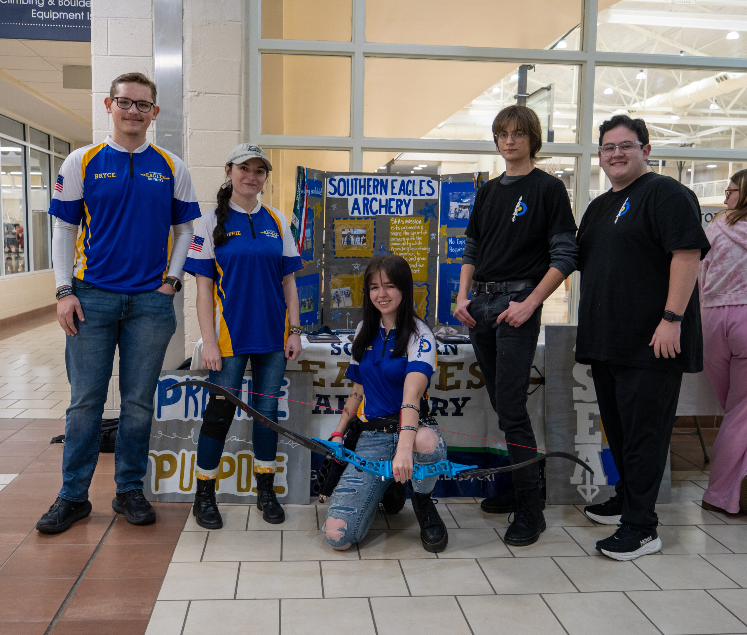 Group photo of the archery club